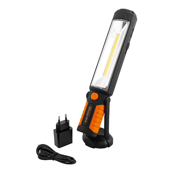 AKUMULATOROWA LAMPA WARSZTATOWA LED Z UCHYLNĄ MAGNETYCZNĄ PODSTAWĄ RICHMANN 320 MM