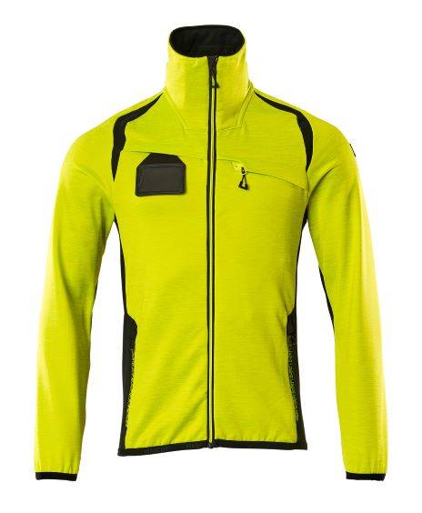 BLUZA POLAROWA ROZPINANA MASCOT ACCELERATE SAFE ŻÓŁTY HI-VIS CZARNY M