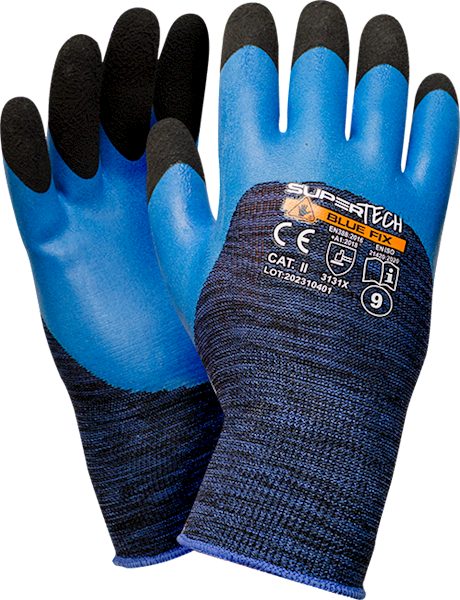 RĘKAWICE ROBOCZE WORKLINK SUPERTECH BLUE FIX 10