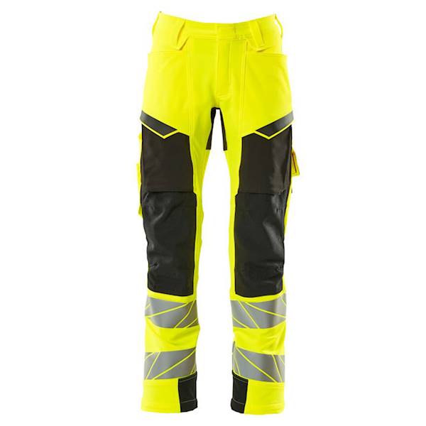 SPODNIE MASCOT ACCELERATE SAFE Z KIESZENIAMI NA KOLANACH ŻÓŁTY HI-VIS/CZARNY 82C 52