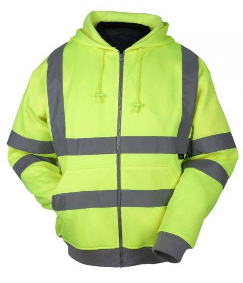 BLUZA ROBOCZA OSTRZEGAWCZA Z KAPTUREM ŻÓŁ.XXXL