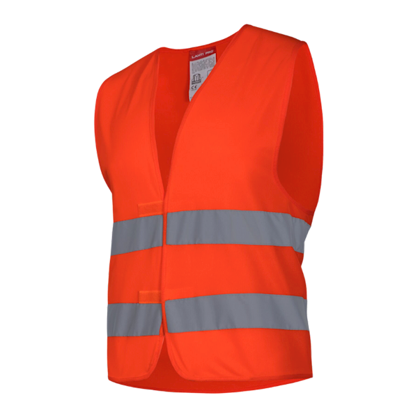 KAMIZELKA OSTRZEGAWCZA Z PASAMI ODBLASKOWYMI LAHTI PRO LPKO2 POMARAŃCZOWA 2XL
