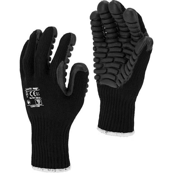 RĘKAWICE ANTYWIBRACYJNE LAHTI PRO L2901 CZARNE 10