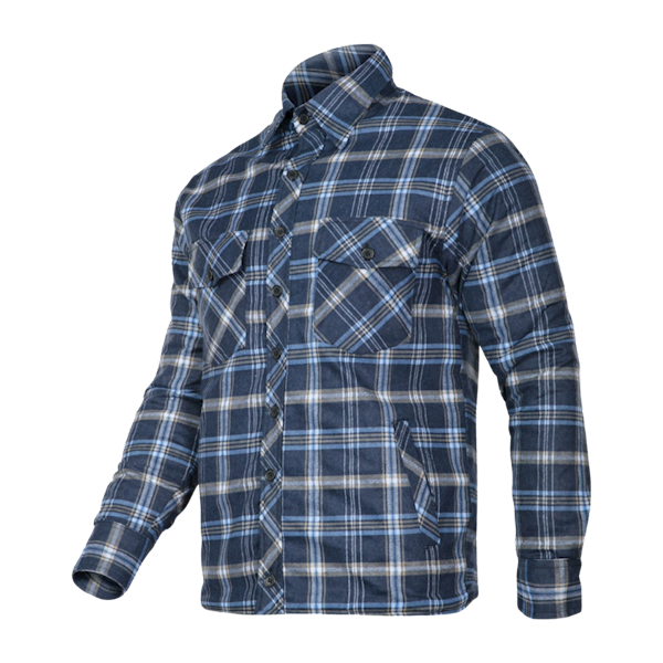 KOSZULA FLANELOWA OCIEPLANA LAHTI PRO L41802 GRANATOWO-NIEBIESKA 2XL
