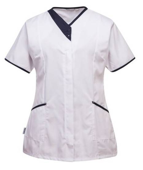 TUNIKA ROBOCZA DAMSKA BIAŁO-GRANATOWA  R.M