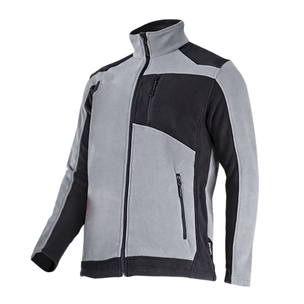 BLUZA POLAROWA ZE ZWMOCNIENIAMI LAHTI PRO L40137 SZARO-CZARNA 3XL