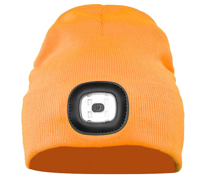 CZAPKA ROBOCZA CHAPLIN LED POMARAŃCZOWA 