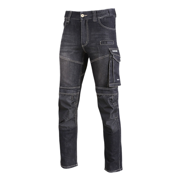 SPODNIE JEANSOWE LAHTI PRO L40517 SLIM FIT CZARNE L