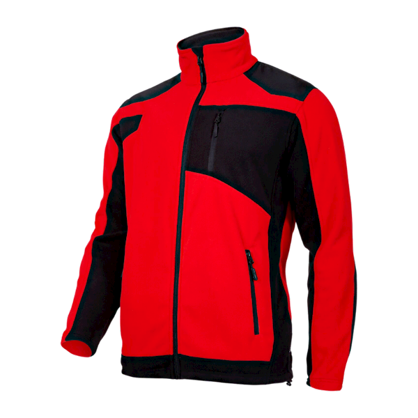 BLUZA POLAROWA ZE WZMOCNIENIAMI LAHTI PRO L40115 CZERWONO-CZARNA 3XL