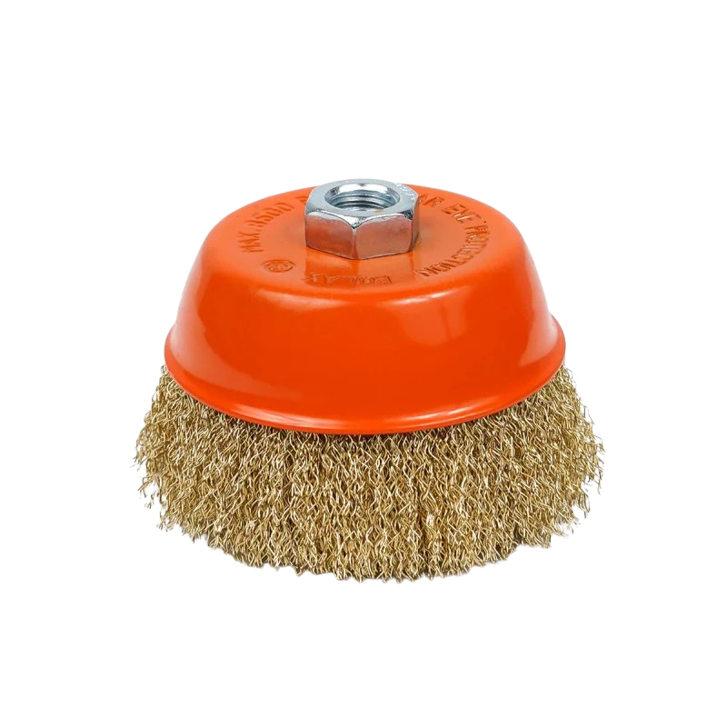 SZCZOTKA CZOŁOWA Z GWINTEM M14 POLAX 100 MM