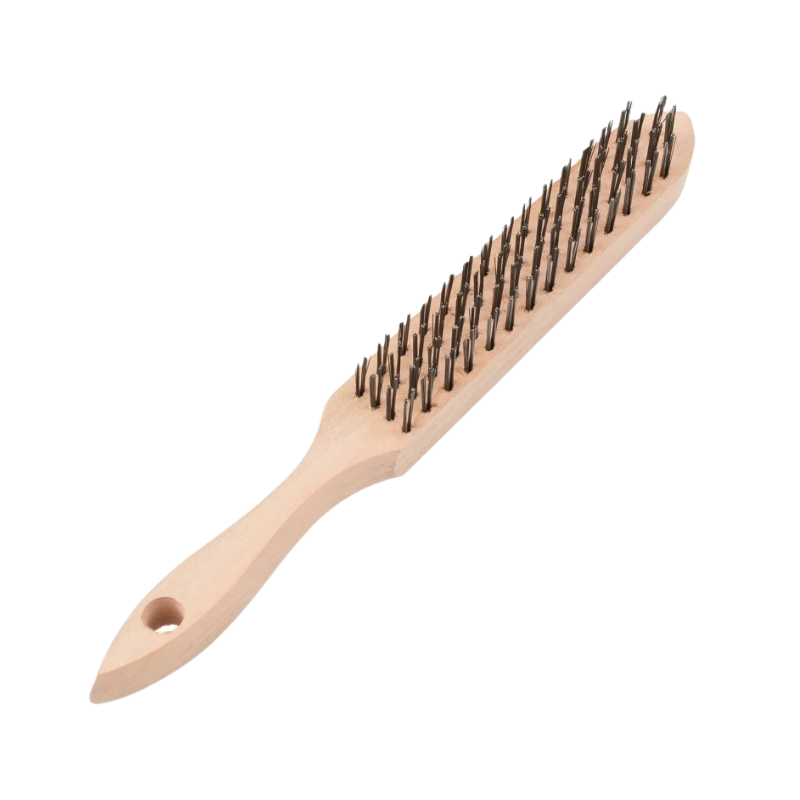 SZCZOTKA DRUCIANA UCHWYT DREWNIANY POLAX