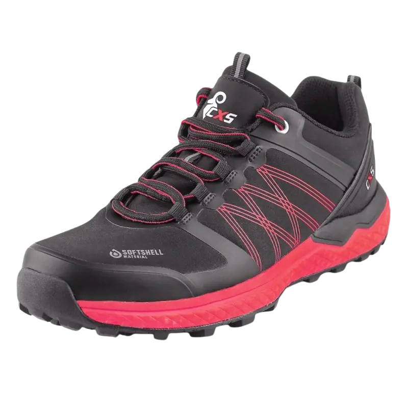 PÓŁBUTY SOFTSHELL CXS SPORT CZARNO-CZERWONE 46