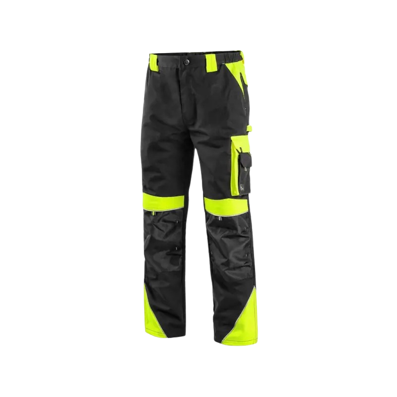 SPODNIE CXS SIRIUS BRIGHTON SKRÓCONY WARIANT 170-176CM CZARNO-ŻÓŁTE 56