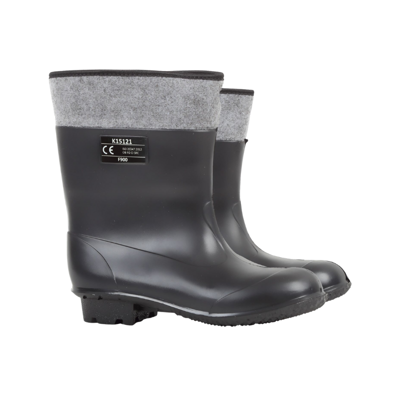 KALOSZE FILCOWE BEZ PODNOSKA PVC KOLMAX K15121 CZARNE 46