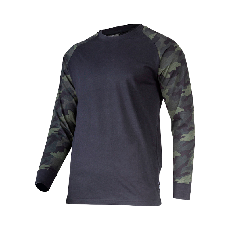 KOSZULKA Z DŁUGIM RĘKAWEM LAHTI PRO L40231 CZARNY-MORO 2XL