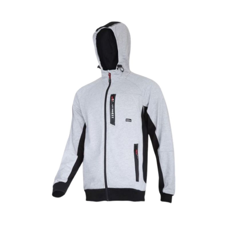 BLUZA ROZPINANA Z KAPTUREM LAHTI PRO L40126 SZARO-CZARNA 3XL