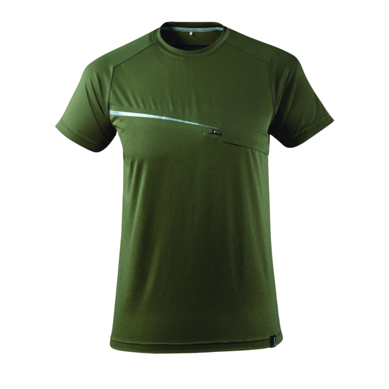 KOSZULKA Z KIESZENIĄ NA PIERSI ZIELONY MECH R.2XL