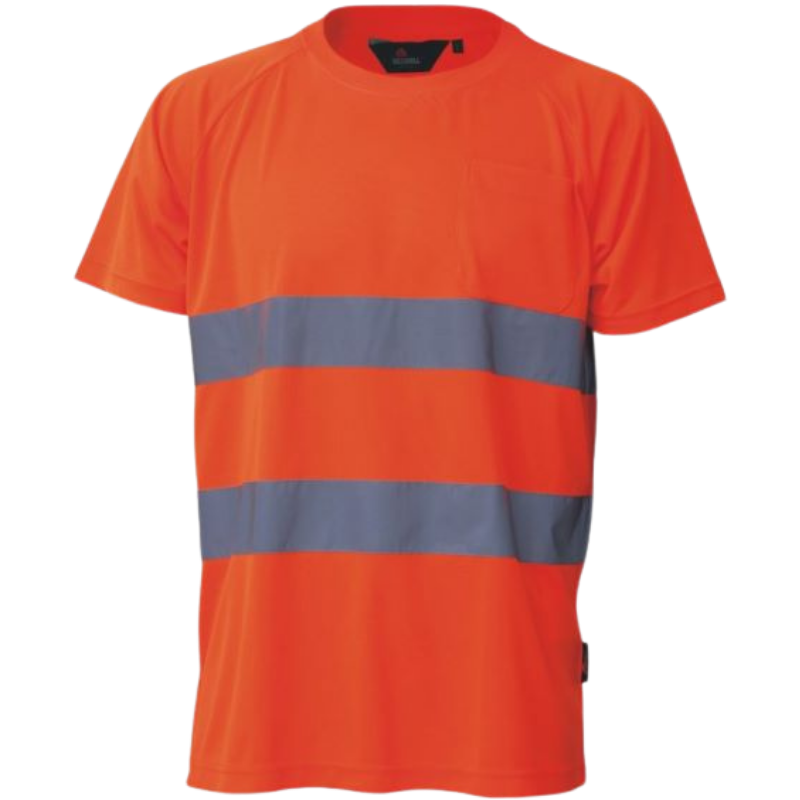 KOSZULKA T-SHIRT OSTRZEGAWCZY BETA VIZWELL POMARAŃCZOWY S