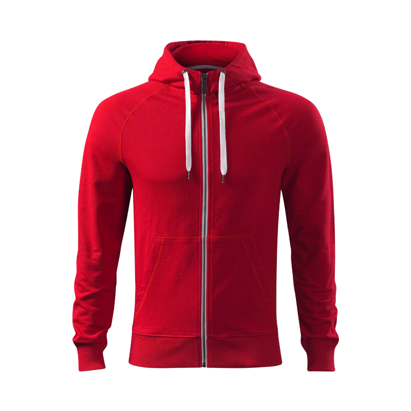 BLUZA ROZPINANA Z KAPTUREM MALFINI VOYAGE 45271 CZERWONA 3XL