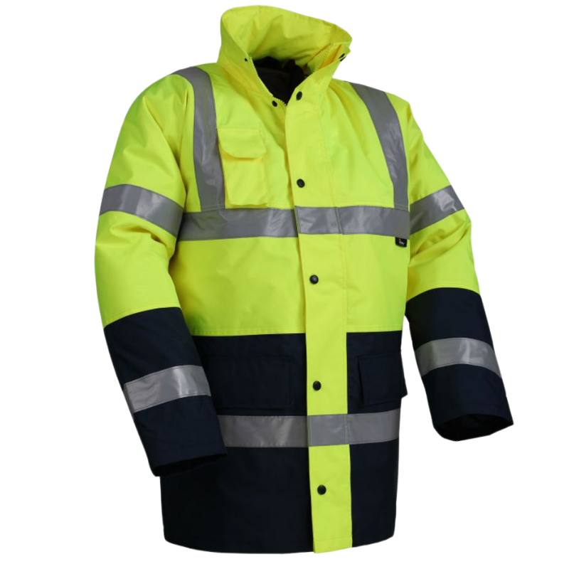 KURTKA ROBOCZA OSTRZEGAWCZA ŻÓŁTO-GRA. R.XXXL