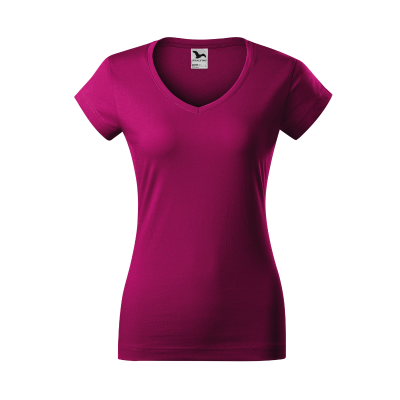 KOSZULA ROBOCZA FIT V-NECK FUCHSIA RED R.S
