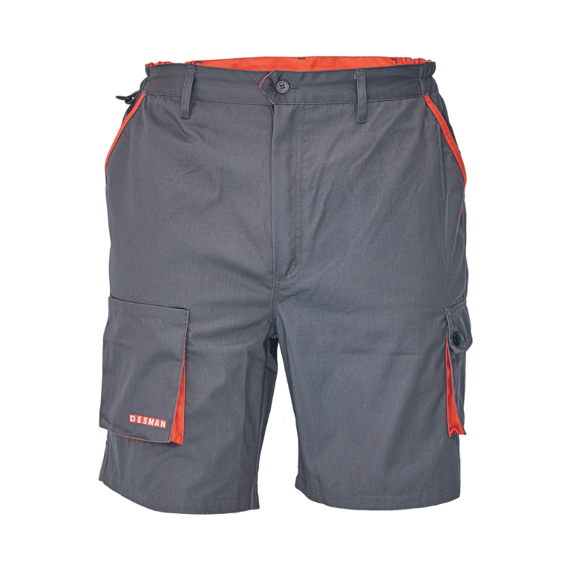 SZORTY ROBOCZE DESMAN SZARY/POMAR.R.50