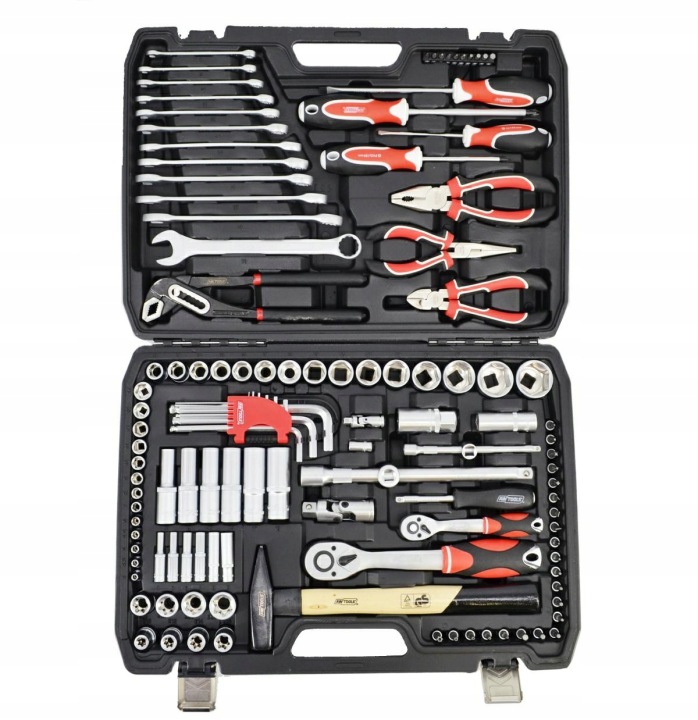 ZESTAW KLUCZY  1/2" 1/4" 122 ELE.