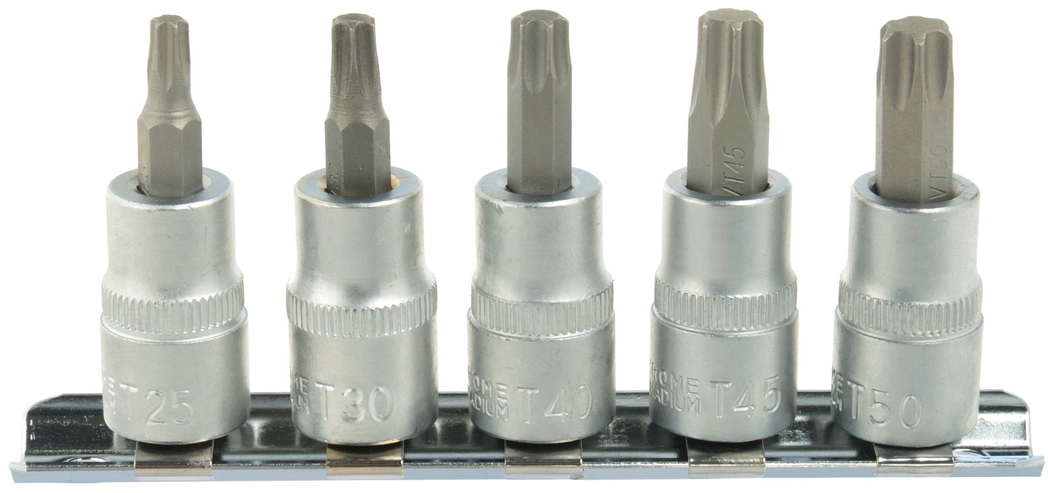 ZESTAW KLUCZY TRZPIENIOWYCH TORX T25-50 3/8" 5ELEM