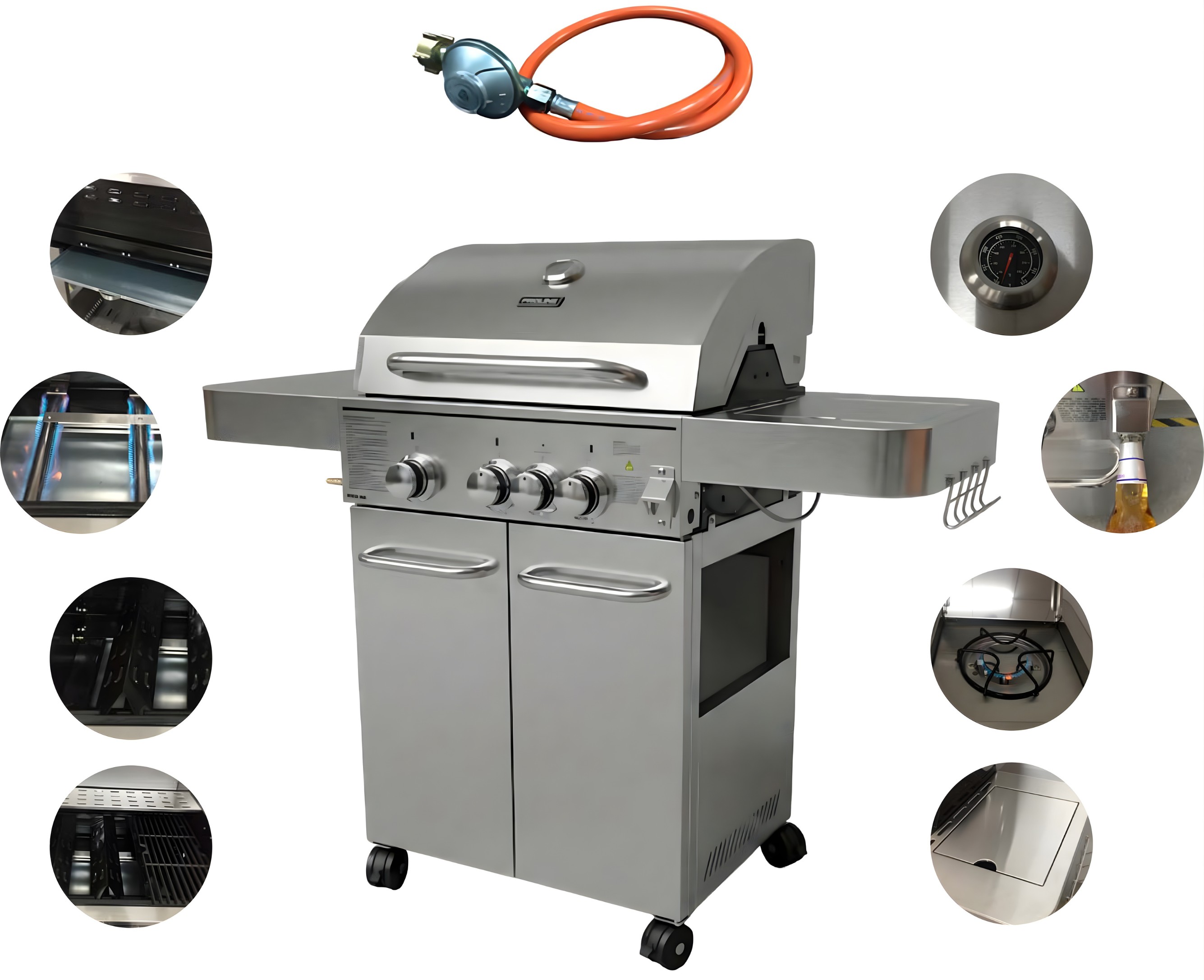 GRIL GAZOWY NIERDZEWNY 3+1