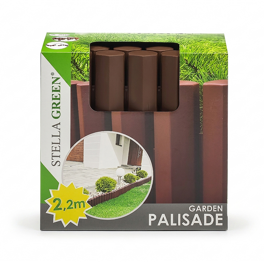 PALISADA OGRODOWA BRĄZOWA 270MM OP.8 SZT
