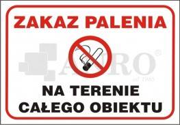 ZAKAZ PALENIA NA TERENIE OBIEKTU ANRO 50P/L/F FOLI
