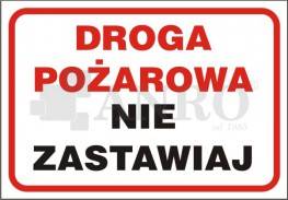 NAKLEJKA DROGA POŻAROWA ANRO 40P/L/F