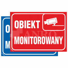 OBIEKT MONITOROWANY CZERWONY  PLEKSI 111/F1/P