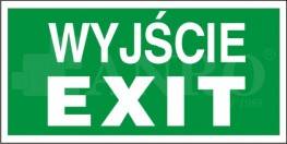 NAKLEJKA WYJŚCIE EXIT 150X300 ANRO 32E/A/FS