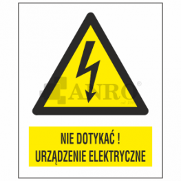 NAKLEJKA NIE DOT.URZADZ ANRO 74X105 1EOA/Q2/F