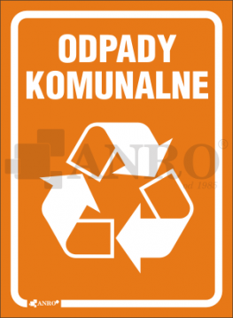 NAKLEJKA ODPADY KOMUNALNE ANRO 15X20 150/200X150/F
