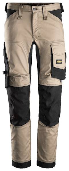 SPODNIE SNICKERS AW STRETCH KHAKI 6341 ROZM 54