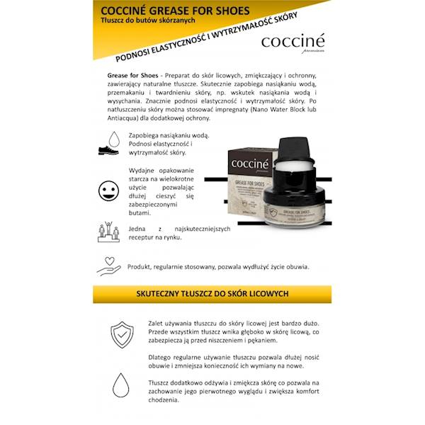 GREASE TŁUSZCZ DO SKÓR COCCINE 50 ML BEZBARWNY