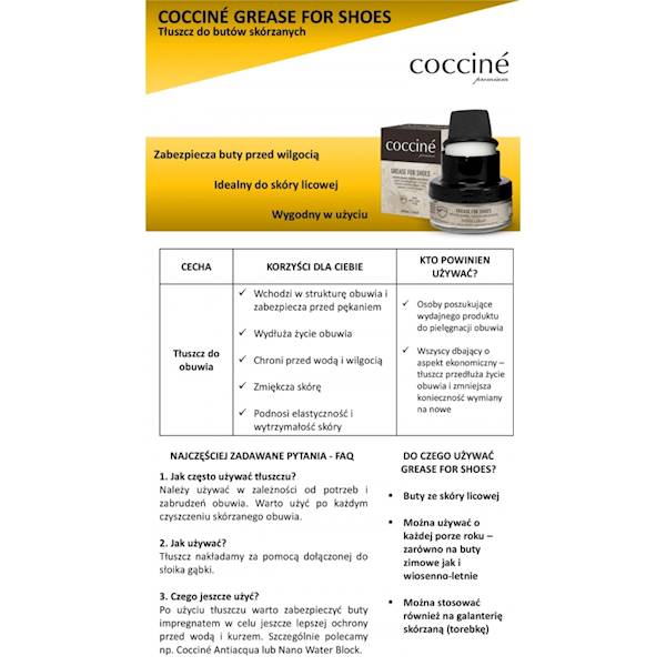 GREASE TŁUSZCZ DO SKÓR COCCINE 50 ML BEZBARWNY