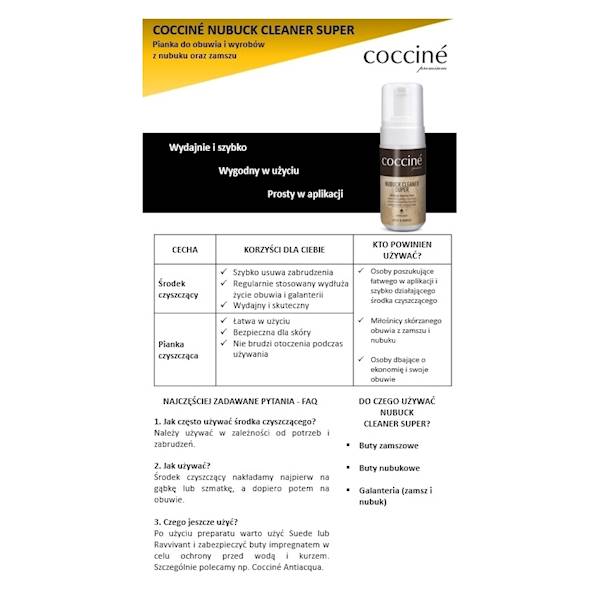PIANKA DO OBUWIA NUBUKU COCCINE SUPER 100 ML