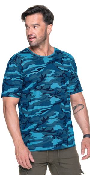 KOSZULKA CRIMSON MĘSKA CAMO NIEBIESKA ROZM S