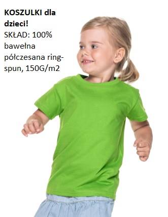 KOSZULKA PROMOSTARS STANDARD KID ZIELEŃ 27 R 110