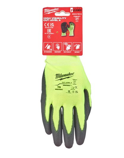 RĘKAWICE MILWAUKEE HI-VIS 4932479919 CUT A  ROZ 10