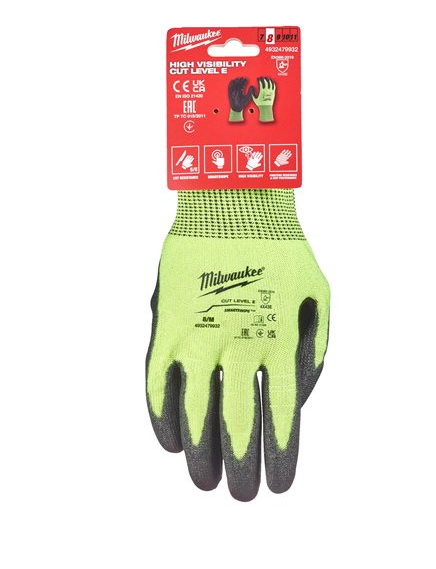 RĘKAWICE MILWAUKEE HI-VIS  4932479933 CUT E ROZ 9