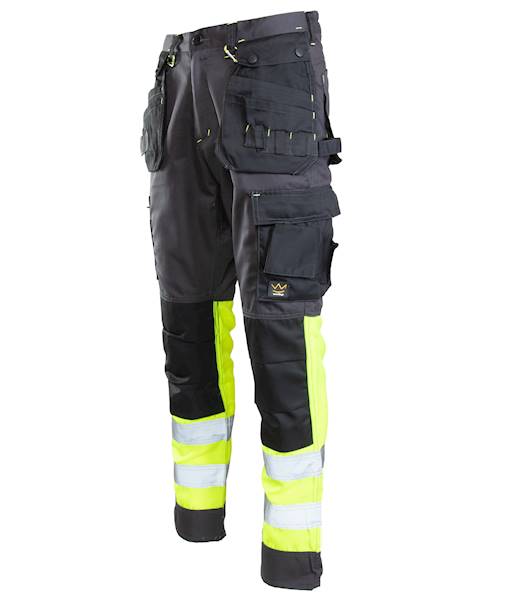 SPODNIE SEVEN KINGS FLASH CZARNE/ŻÓŁTE ROZM 50