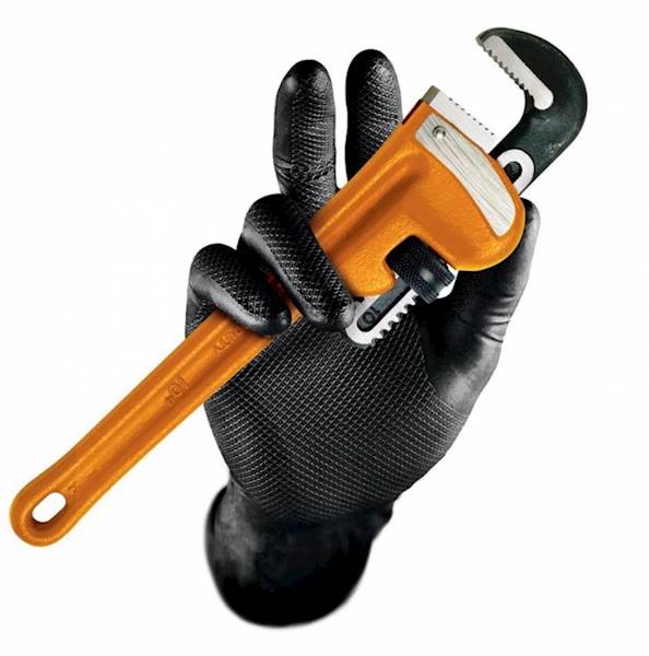 RĘKAWICE GRIPPAZ CZARNE 50 SZT ROZM 10