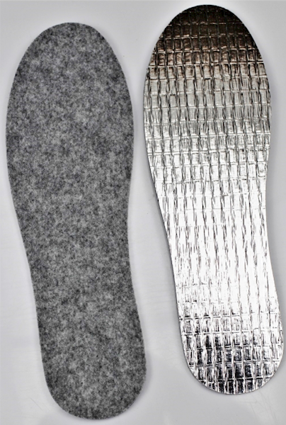 WKŁADKI DO BUTÓW COCCINE FILC Z ALUMINIUM R. 43