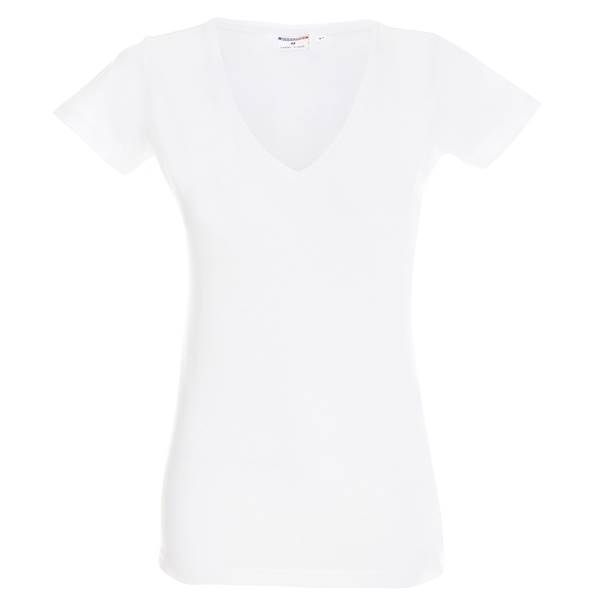 KOSZULKA PROMOSTARS V-NECK DAMSKA BIAŁA 20 R.2XL