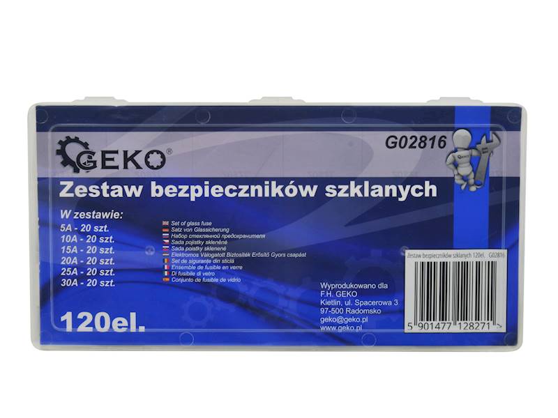 BEZPIECZNIKI SZKLANE ZESTAW G02816