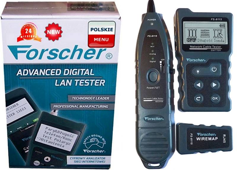 TESTER LAN I SZUKACZ PRZEWODÓW FORSCHER FS8115